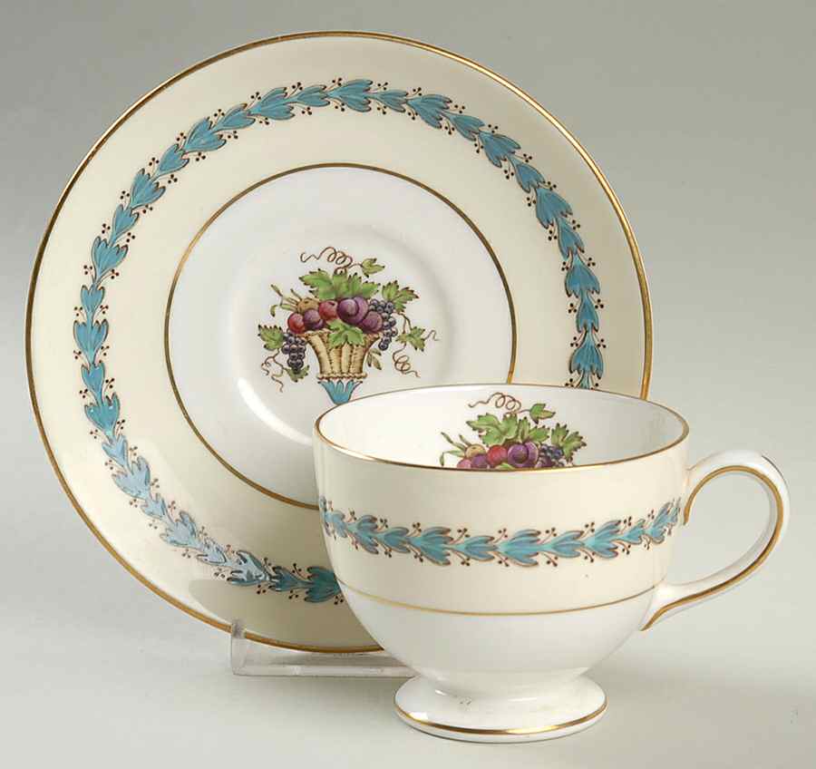 Appledore Leigh Shape Footed Cup & Saucer Set by Wedgwood-1