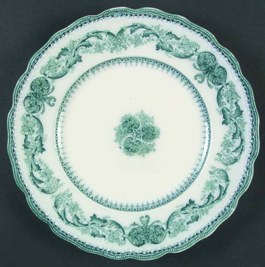 Madras Green Dinner Plate by Wood & Sons-1