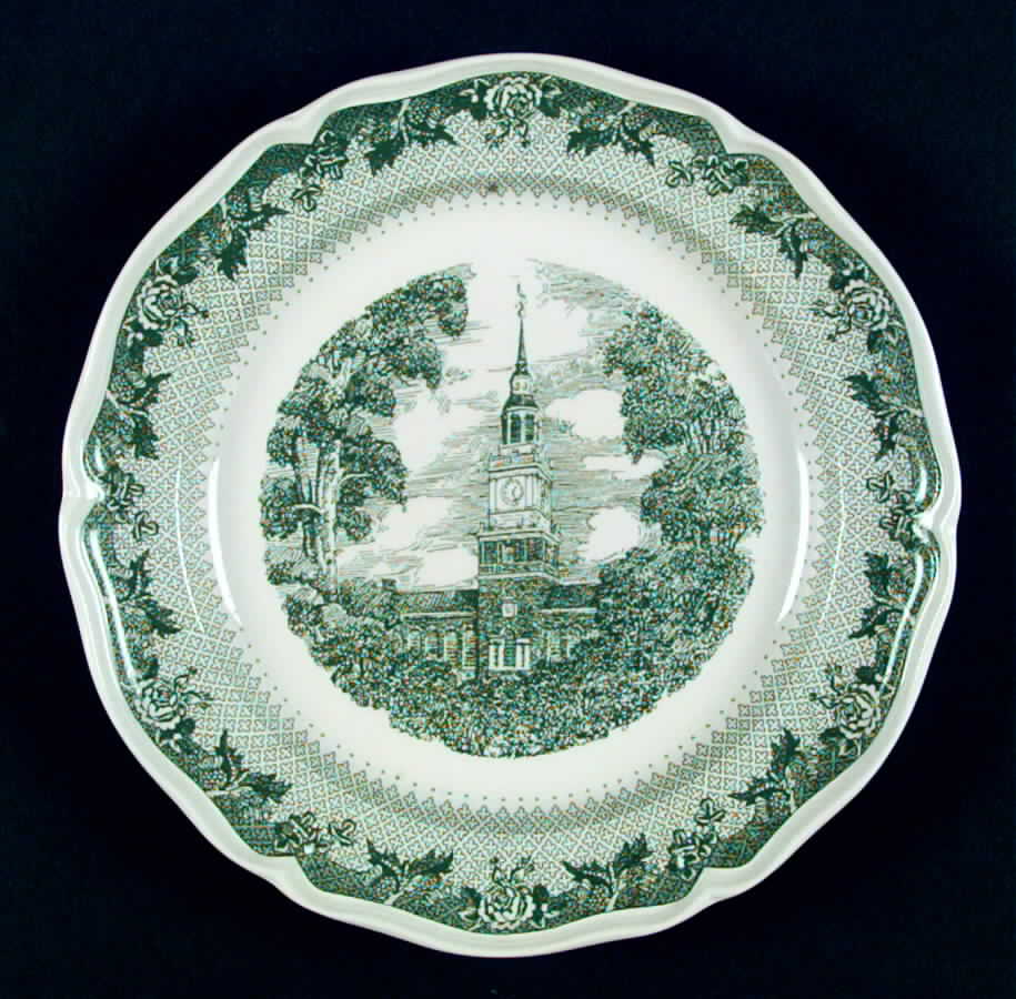Dartmouth College Green (Queen's) Dinner Plate by Wedgwood-1