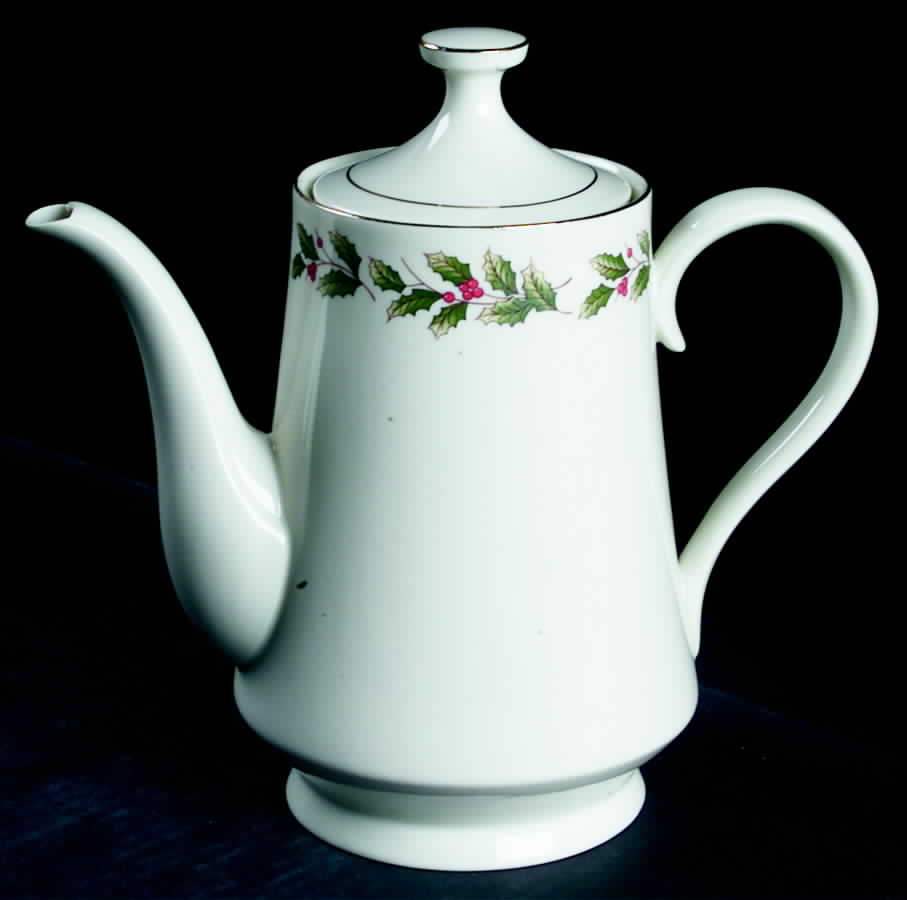 Holly Berry Coffee Pot & Lid by World Bazaars-1