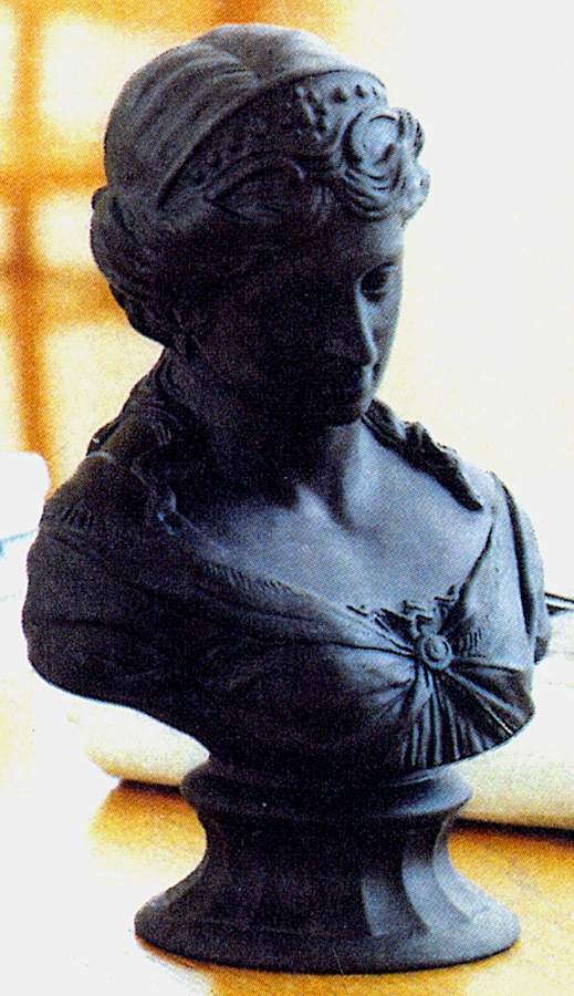 Library Collection Jasperware Cane & Black Venus Bust by Wedgwood-1