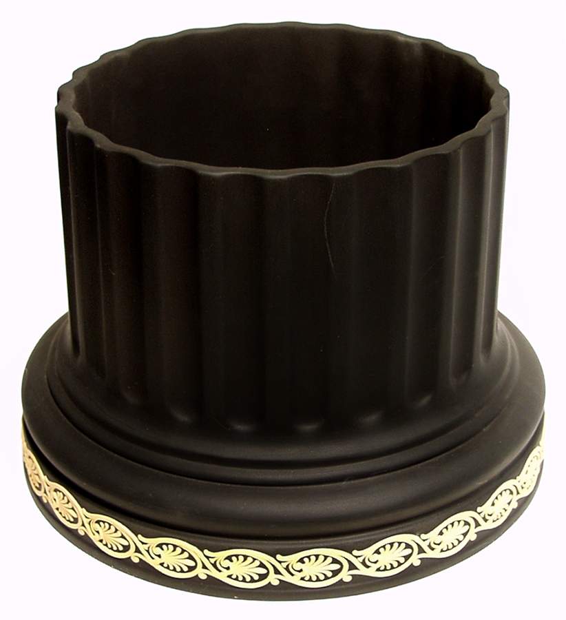 Library Collection Jasperware Cane & Black Large Planter by Wedgwood-1