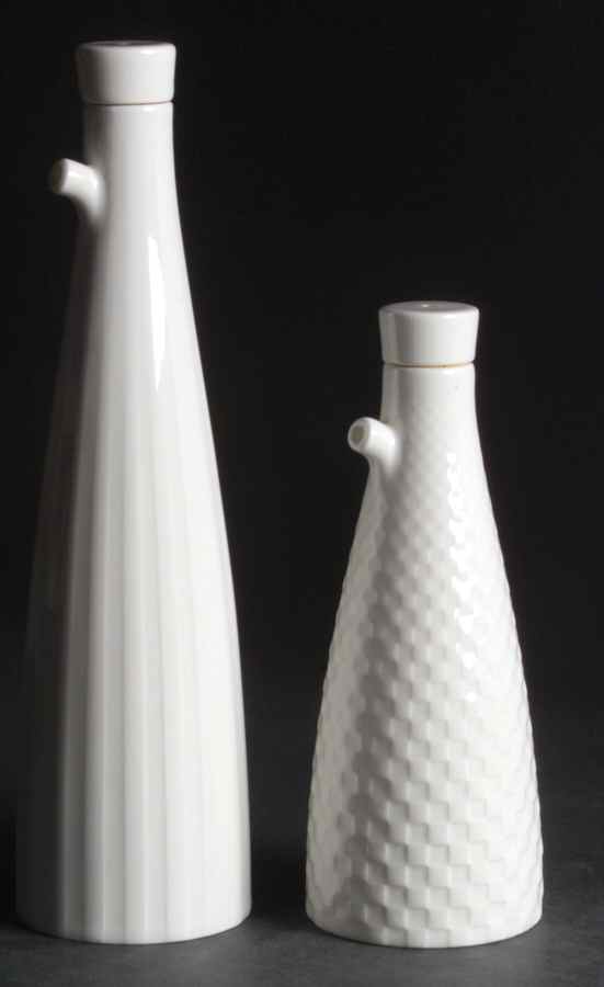 Night and Day White Vinegar and Oil Set with Stoppers by Wedgwood-1