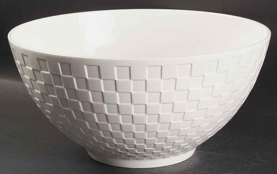 Night and Day White 11" Large Salad Serving Bowl by Wedgwood-1