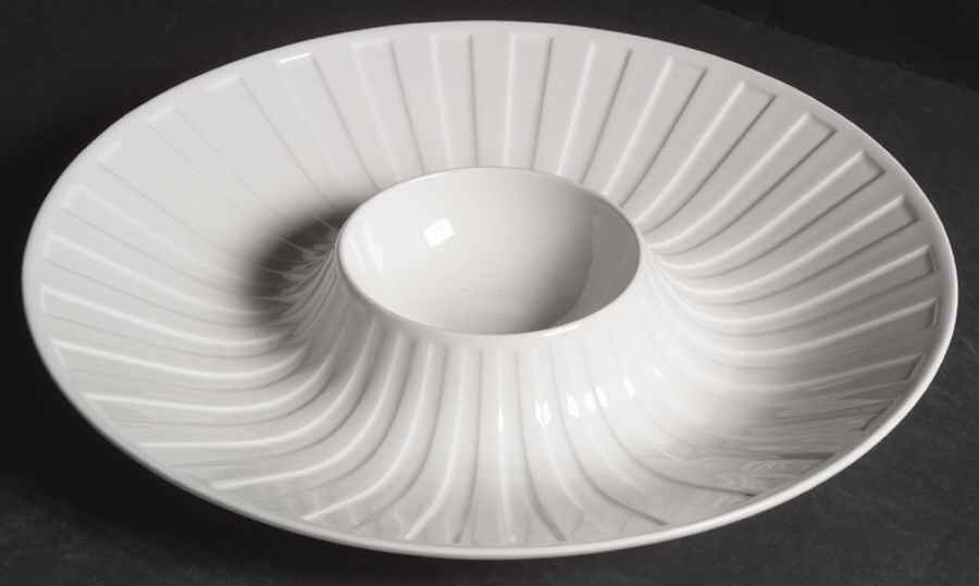 Night and Day White 1 Piece Chip & Dip by Wedgwood-1