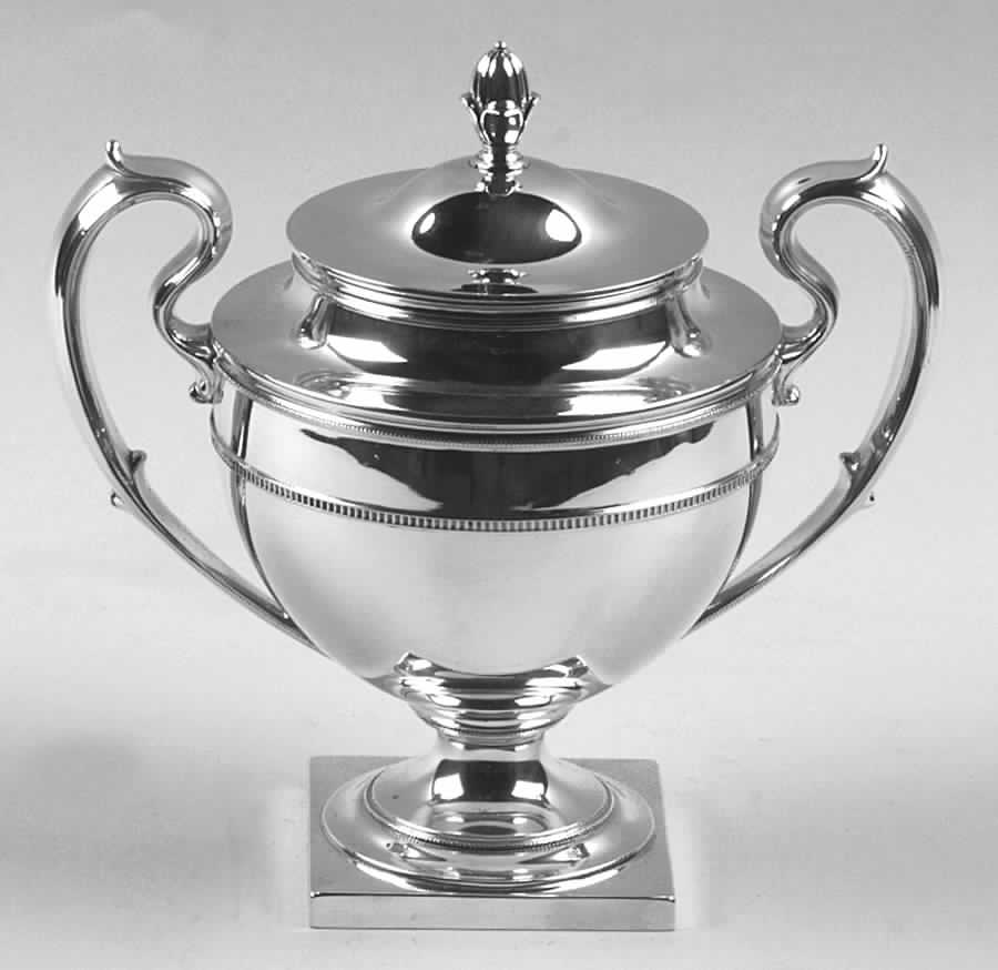 King Albert (Sterling, Hollowware) Sugar Bowl & Lid by Whiting Manf Co-1