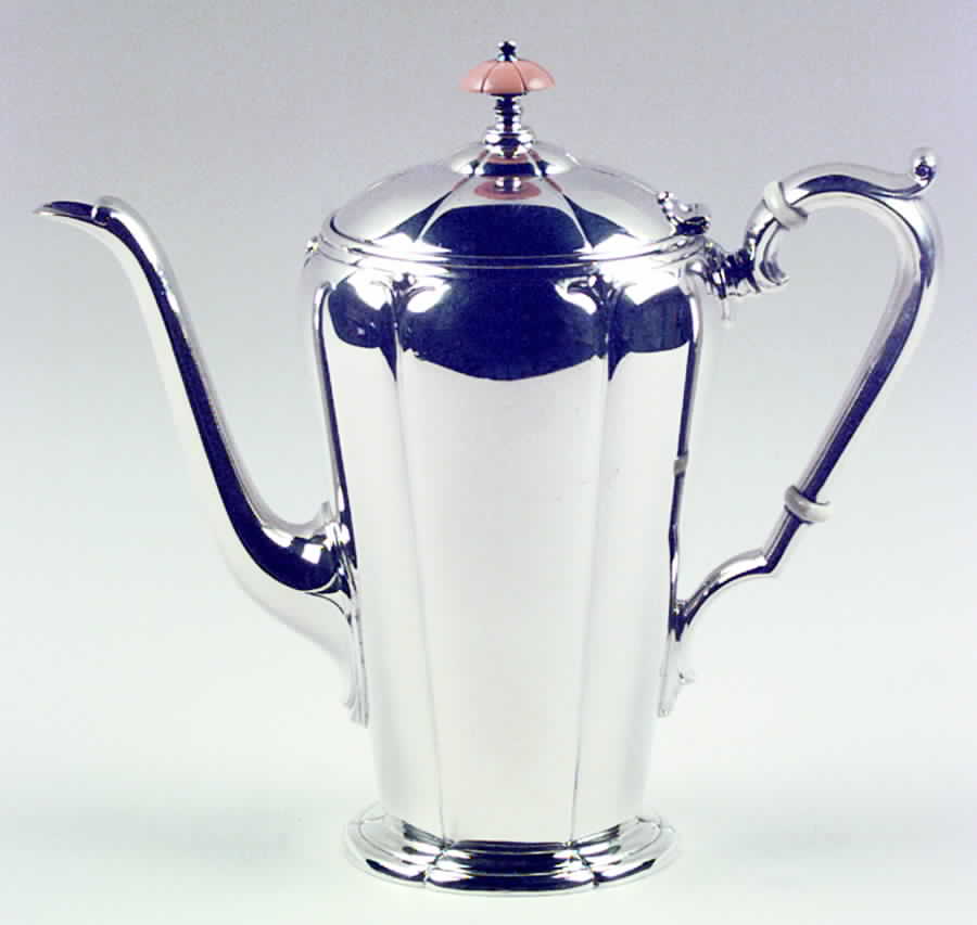 Lotus (Sterling, Hollowware) Coffee Pot by Wallace Silver-1