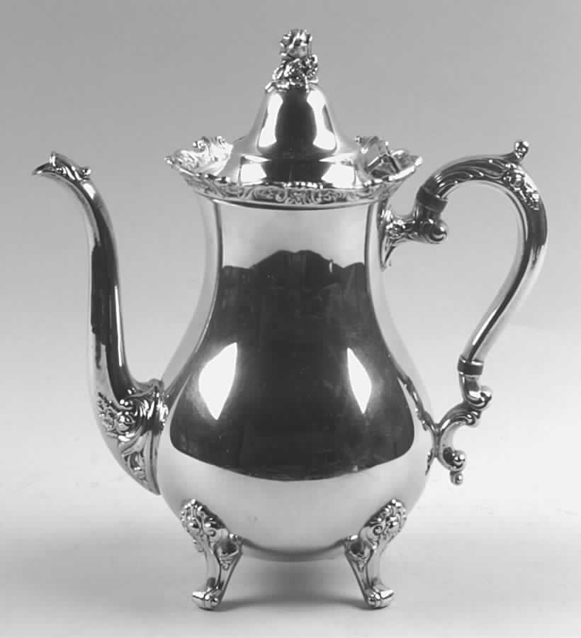 Royal Rose (Silverplate, Hollowware) Silverplate Coffee Pot by Wallace Silver-1