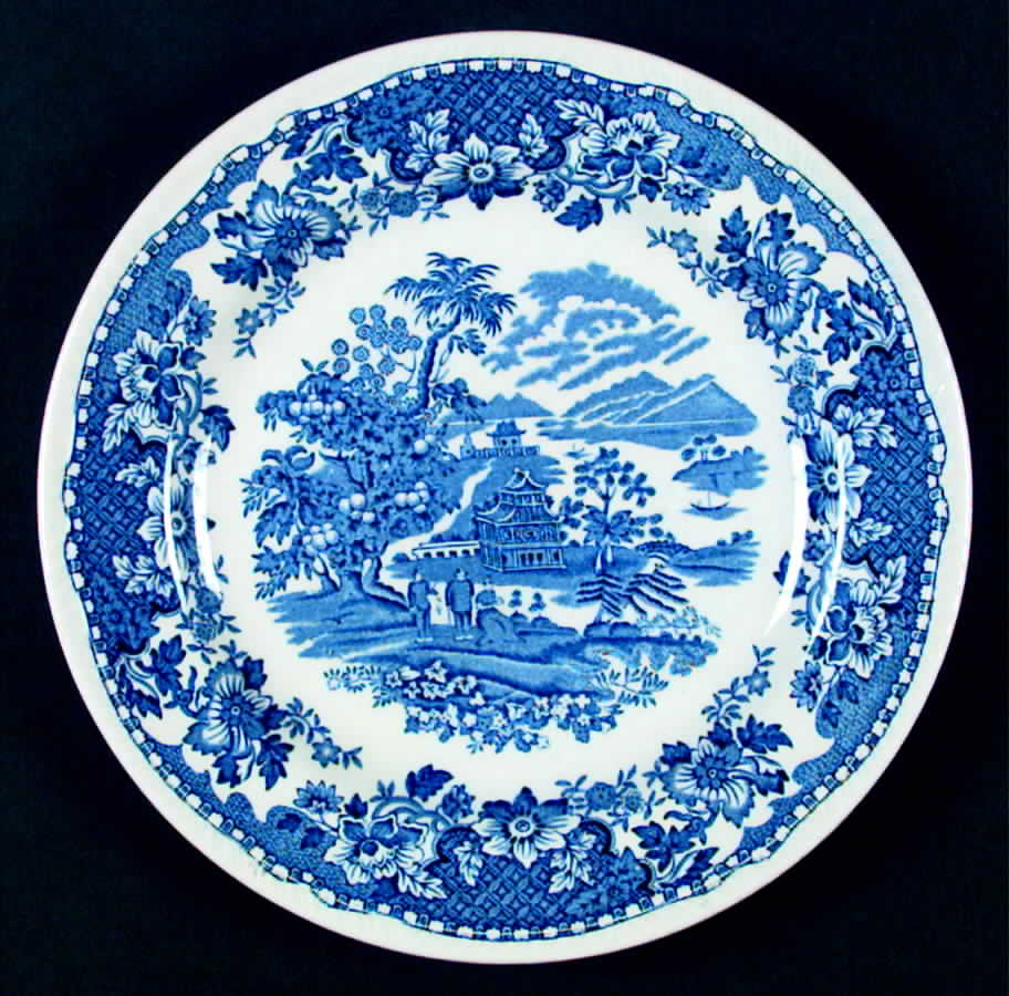 Seaforth Blue Smooth Dinner Plate by Wood & Sons-1