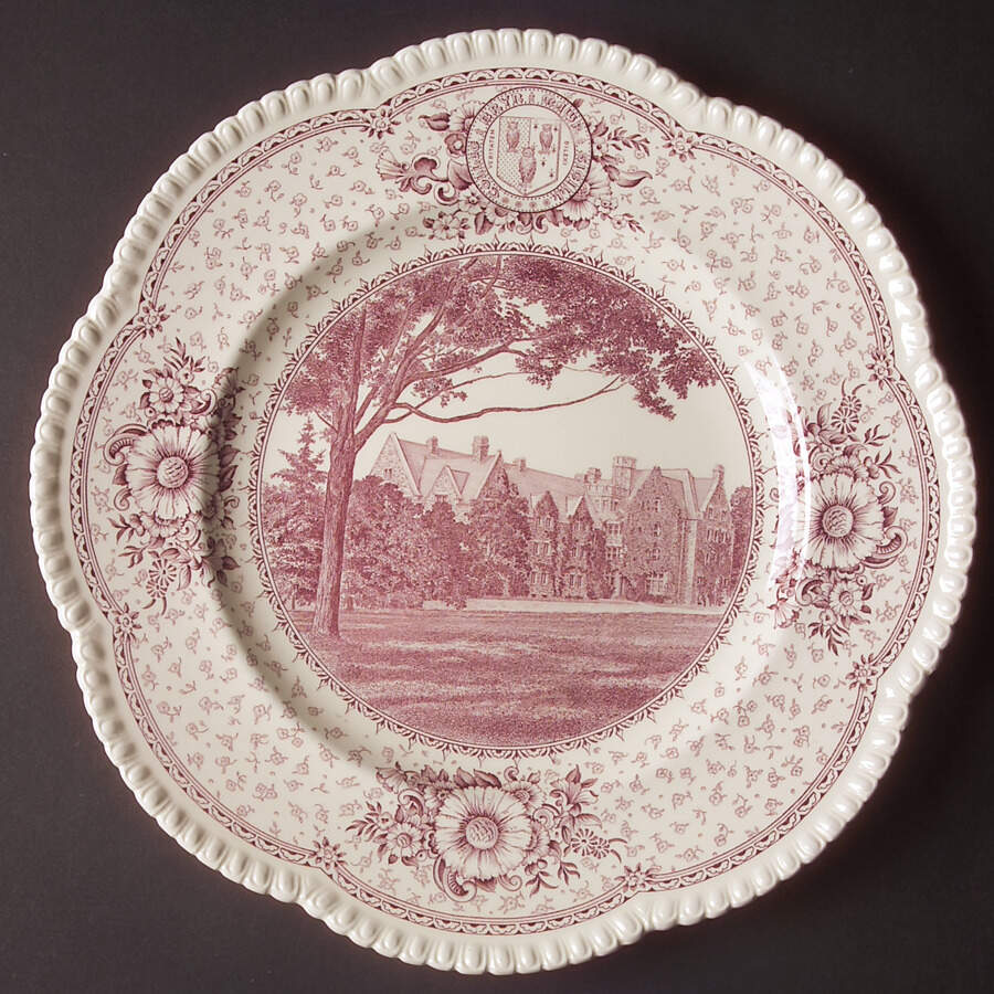 Bryn Mawr College Pink Dinner Plate by Wedgwood-1