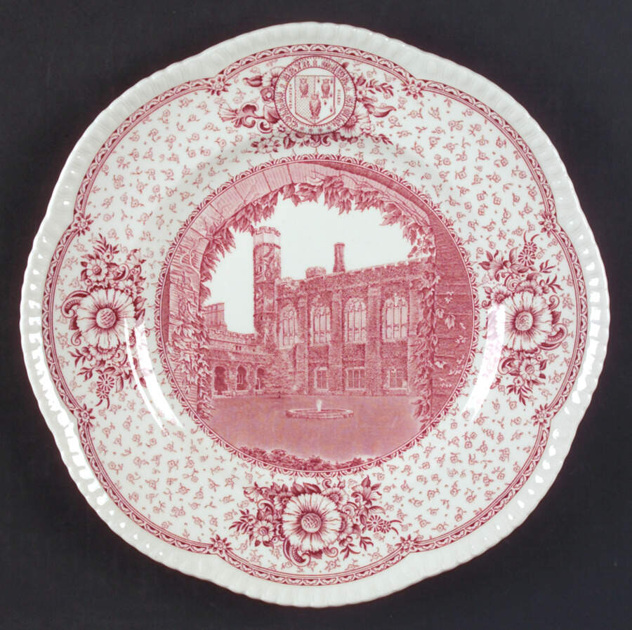 Bryn Mawr College Pink Dinner Plate by Wedgwood-1