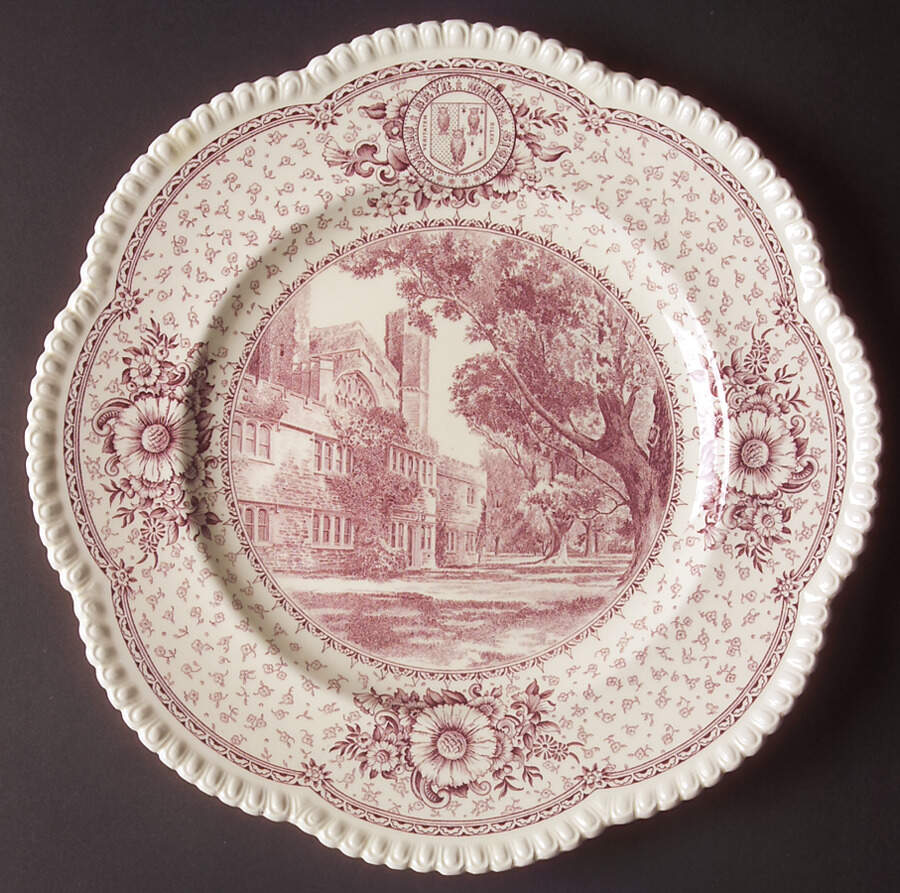 Bryn Mawr College Pink Dinner Plate by Wedgwood-1