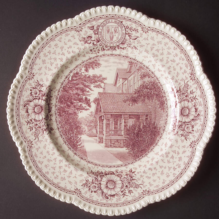 Bryn Mawr College Pink Dinner Plate by Wedgwood-1