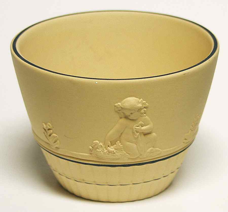 Black On Cane Jasperware Open Sugar Bowl by Wedgwood-1
