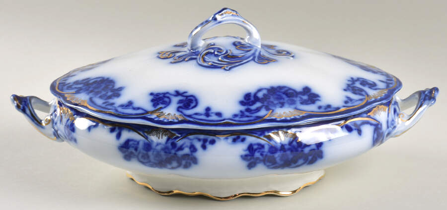 Davenport Oval Covered Vegetable by Wood & Sons-1