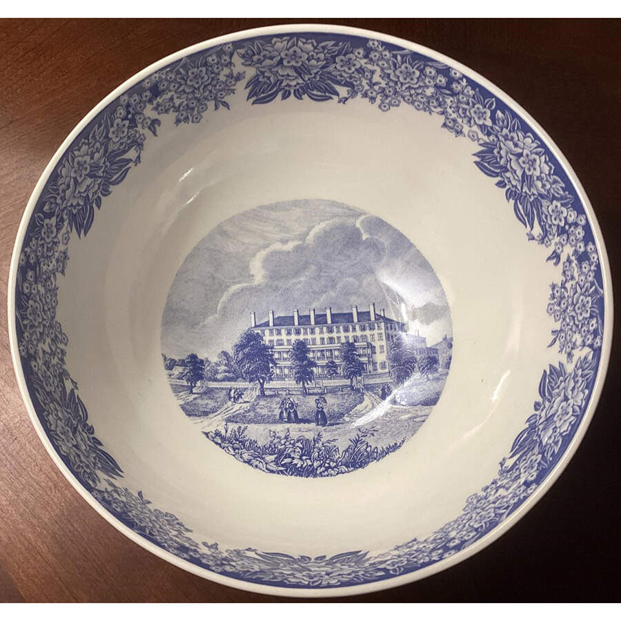 Mount Holyoke College Blue 8" Round Serving Bowl by Wedgwood-1