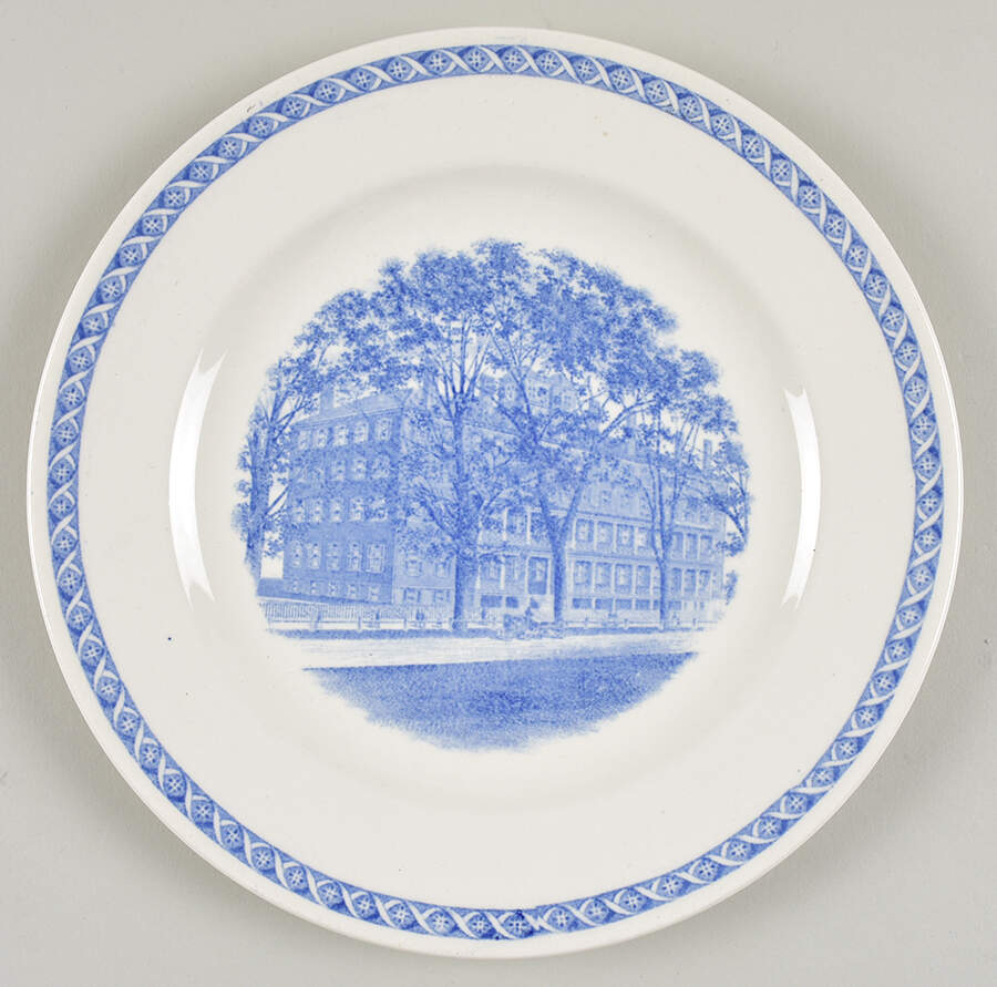 Mount Holyoke College Blue Luncheon Plate by Wedgwood-1