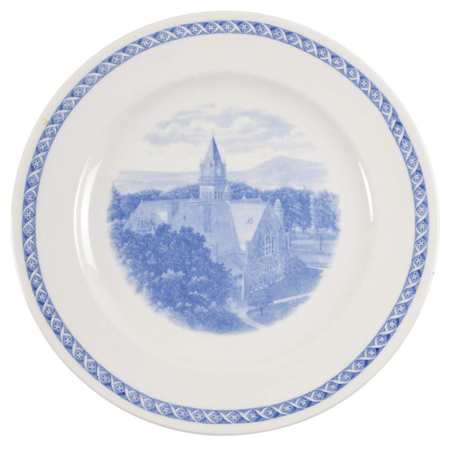 Mount Holyoke College Blue Luncheon Plate by Wedgwood-1