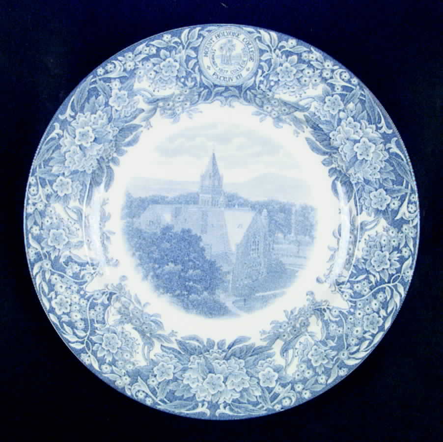 Mount Holyoke College Blue Dinner Plate by Wedgwood-1
