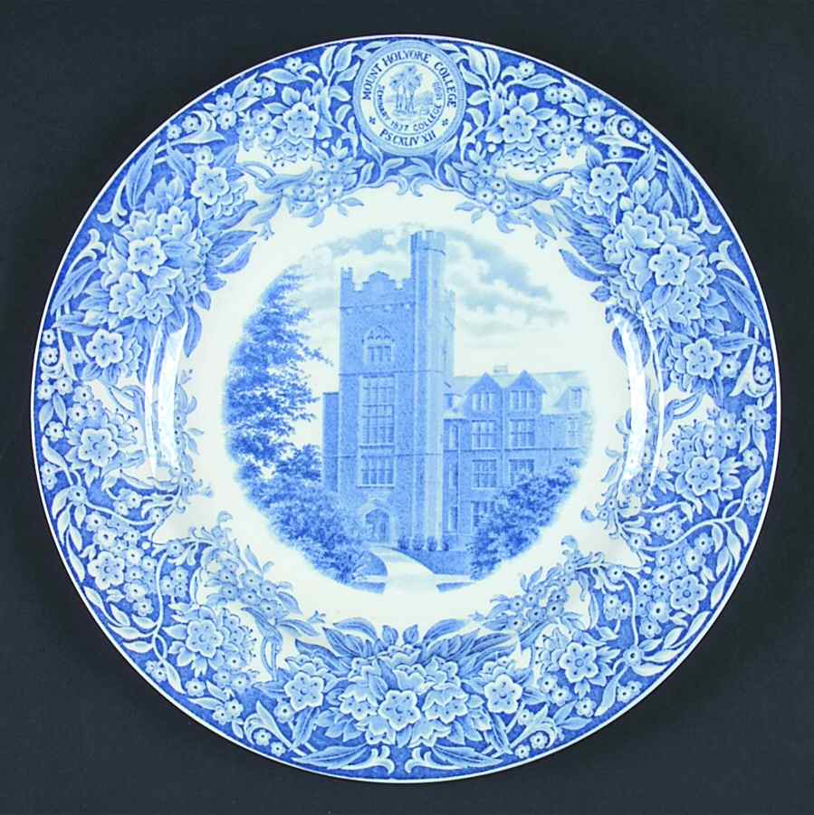 Mount Holyoke College Blue Dinner Plate by Wedgwood-1