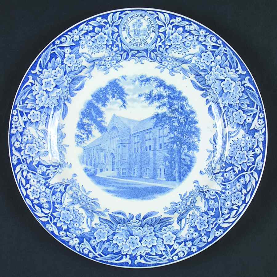 Mount Holyoke College Blue Dinner Plate by Wedgwood-1
