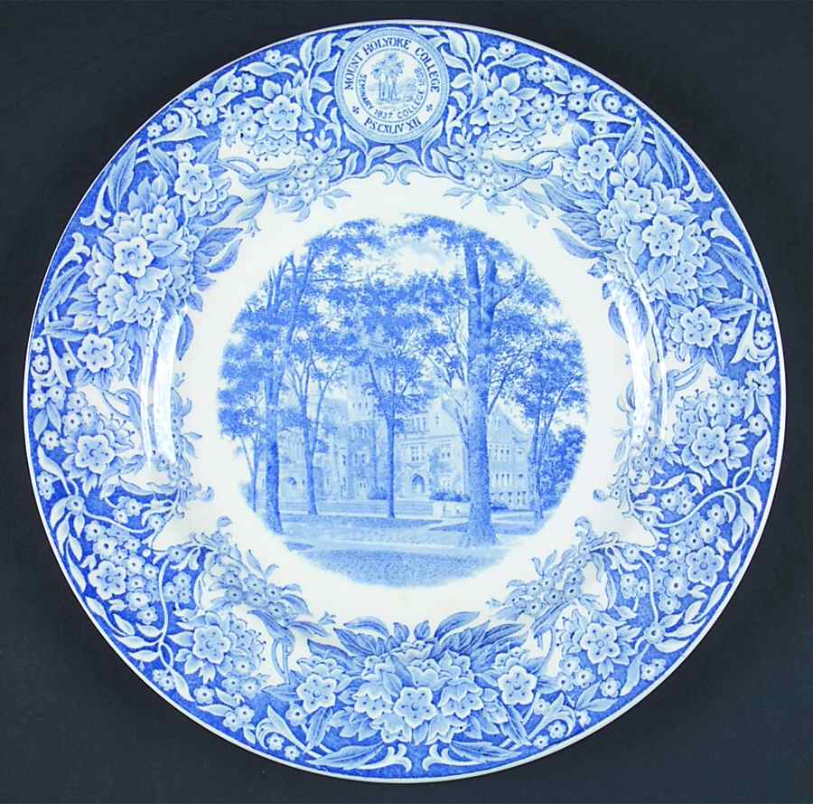 Mount Holyoke College Blue Dinner Plate by Wedgwood-1
