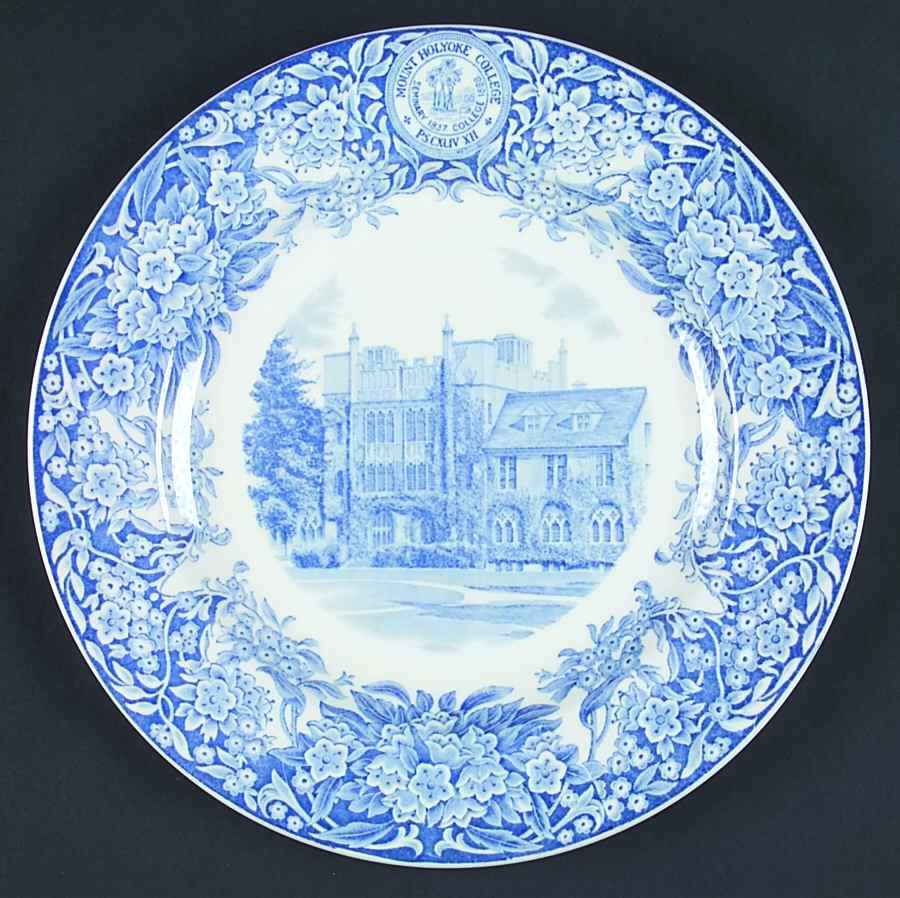 Mount Holyoke College Blue Dinner Plate by Wedgwood-1