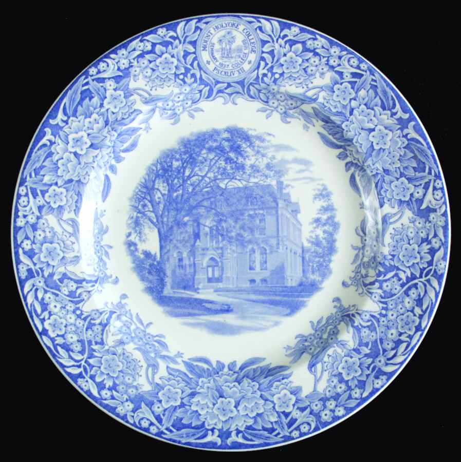 Mount Holyoke College Blue Dinner Plate by Wedgwood-1