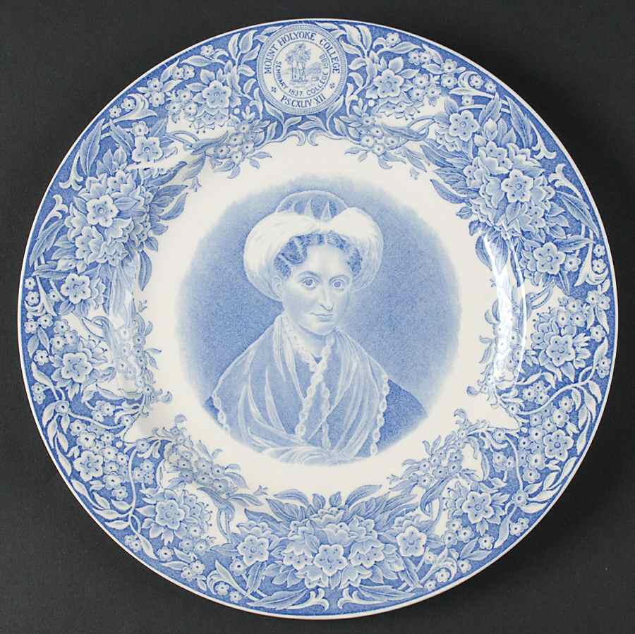 Mount Holyoke College Blue Dinner Plate by Wedgwood-1