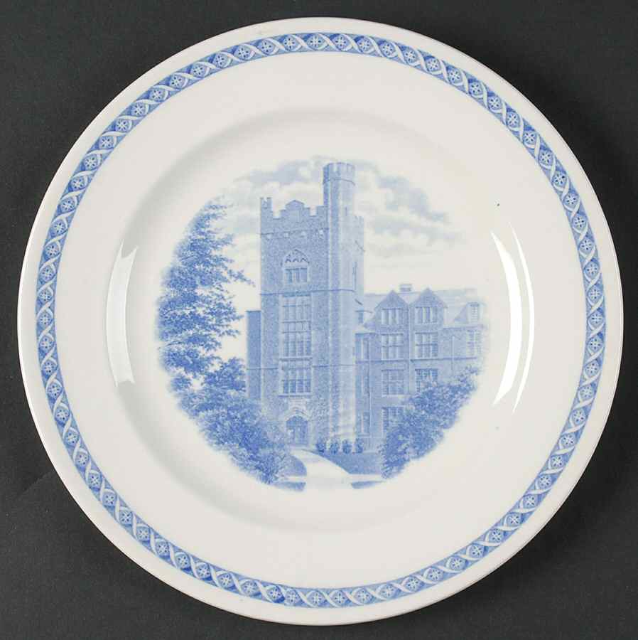 Mount Holyoke College Blue Luncheon Plate by Wedgwood-1