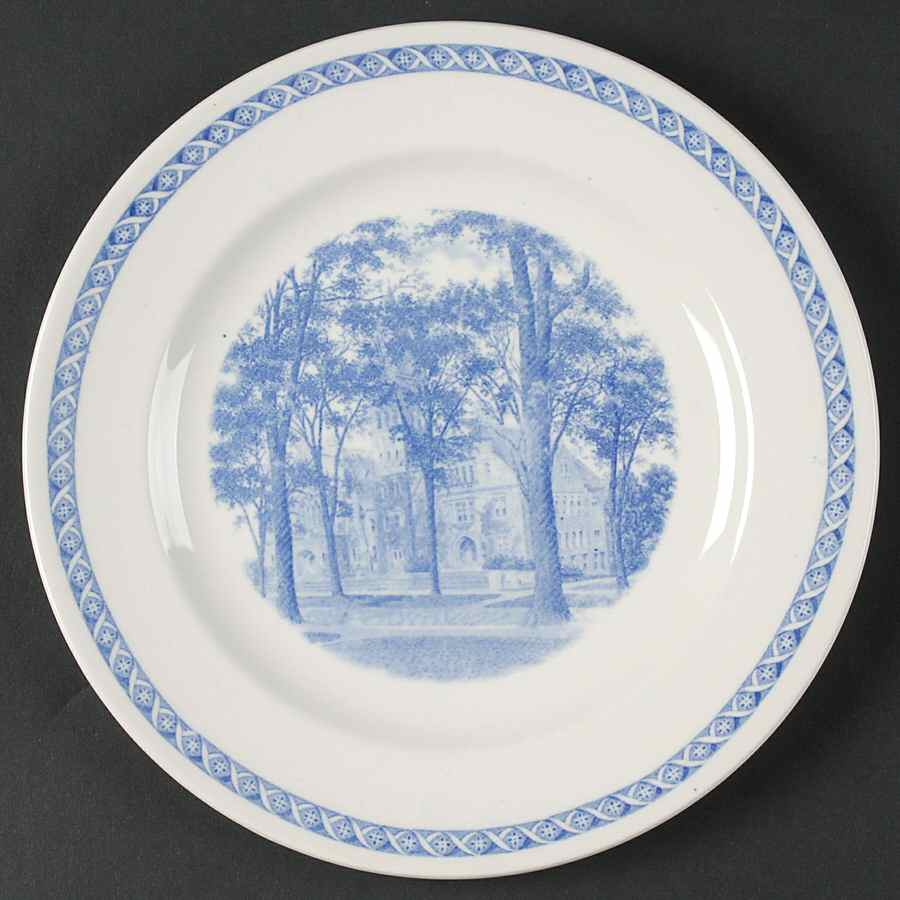 Mount Holyoke College Blue Luncheon Plate by Wedgwood-1