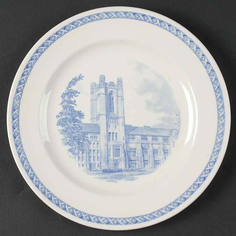 Mount Holyoke College Blue Luncheon Plate by Wedgwood-1