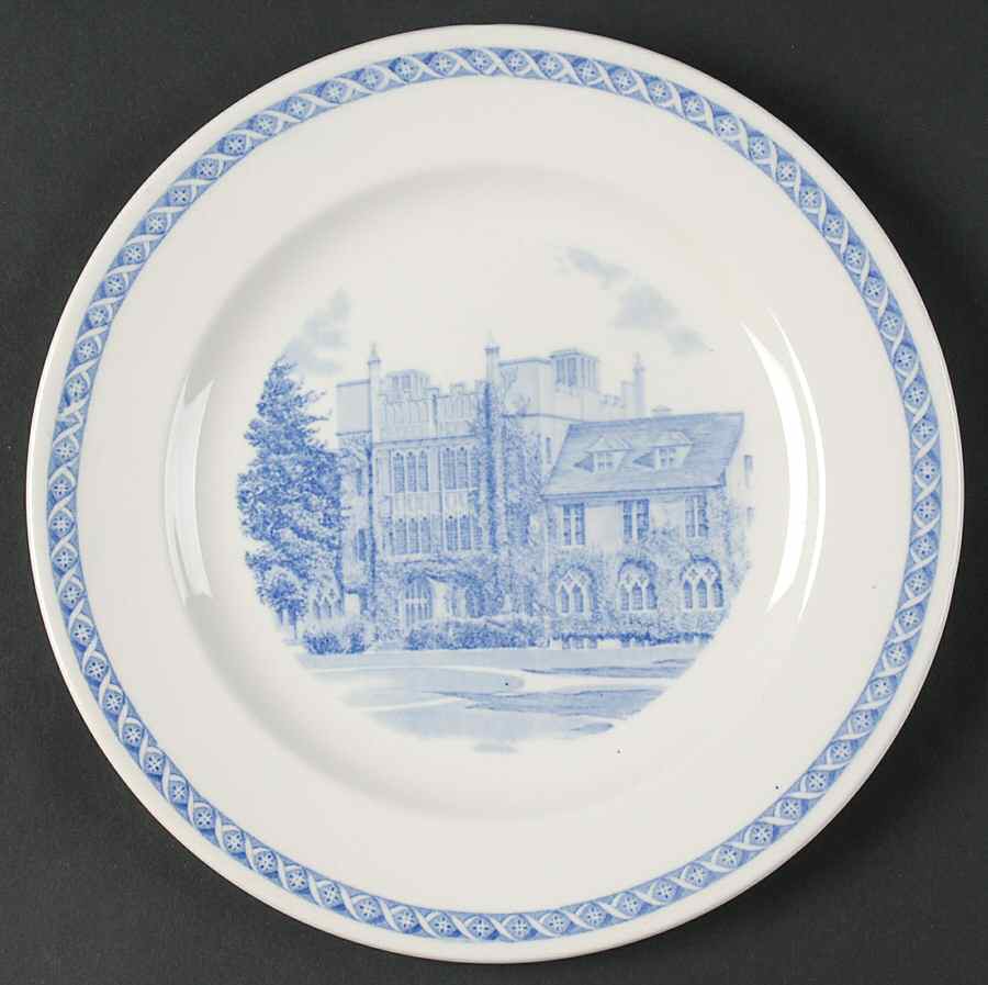 Mount Holyoke College Blue Luncheon Plate by Wedgwood-1
