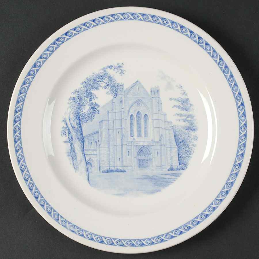 Mount Holyoke College Blue Luncheon Plate by Wedgwood-1