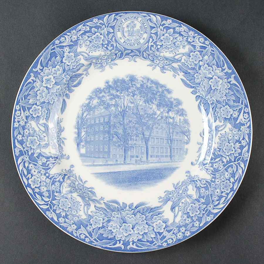 Mount Holyoke College Blue Dinner Plate by Wedgwood-1