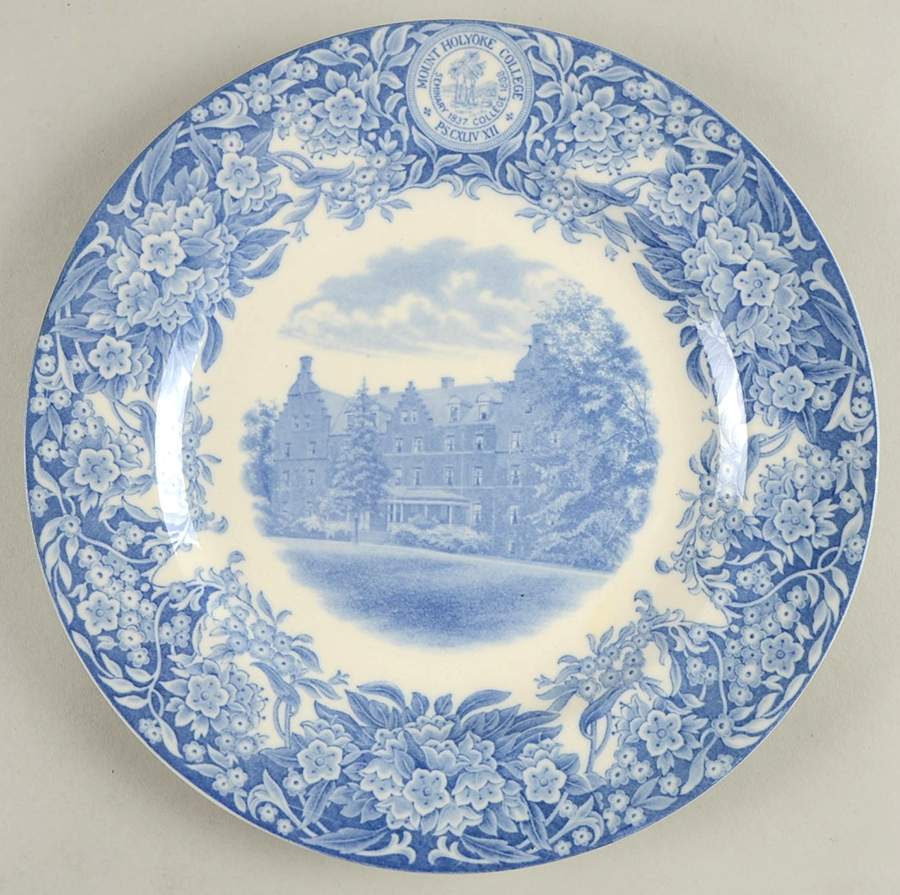 Mount Holyoke College Blue Dinner Plate by Wedgwood-1