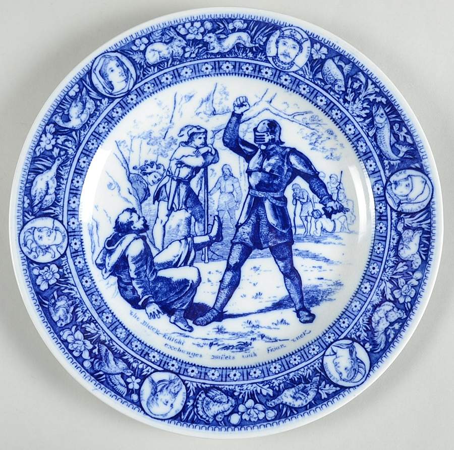 Ivanhoe (Blue Transgerware) Dinner Plate by Wedgwood-1