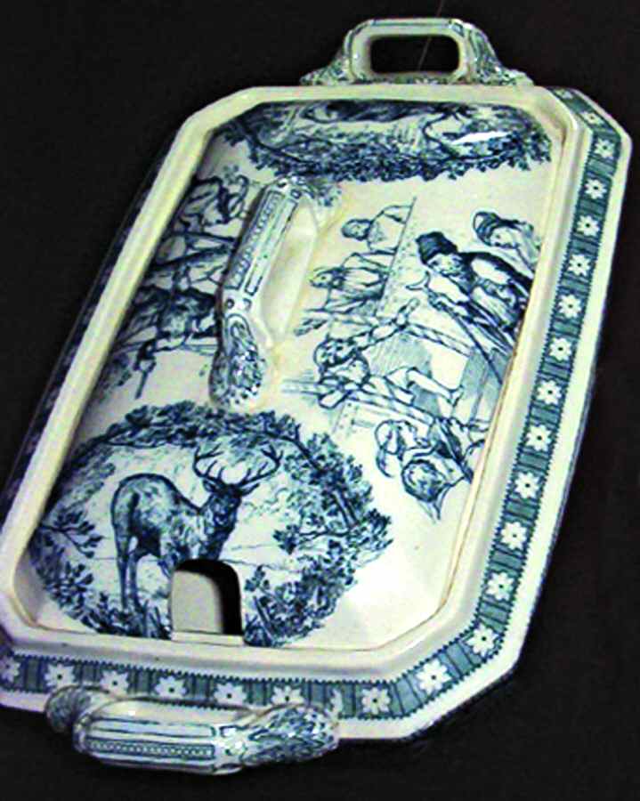Ivanhoe (Blue Transgerware) Tureen &  Lid by Wedgwood-1