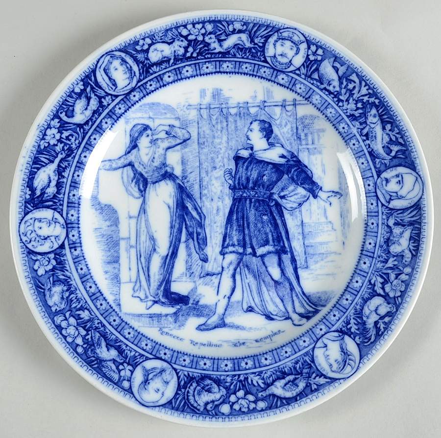 Ivanhoe (Blue Transgerware) Dinner Plate by Wedgwood-1