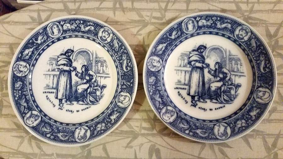 Ivanhoe (Blue Transgerware) Luncheon Plate by Wedgwood-1