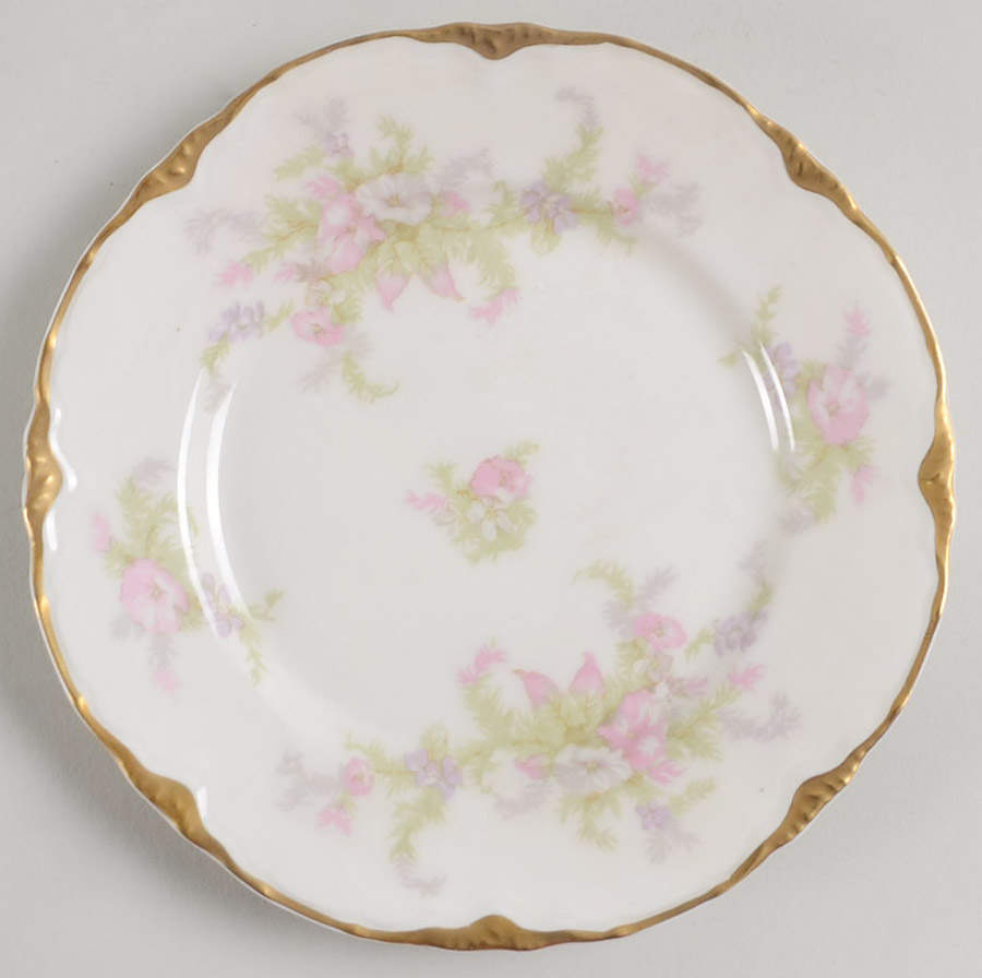 Apple Blossom (Gold Trim & Daubs) Bread & Butter Plate by Warwick-1