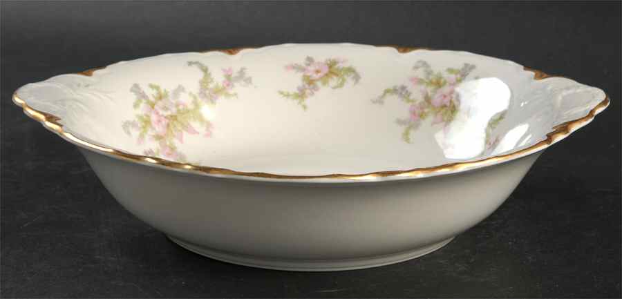 Apple Blossom (Gold Trim & Daubs) 10" Round Vegetable Bowl by Warwick-1