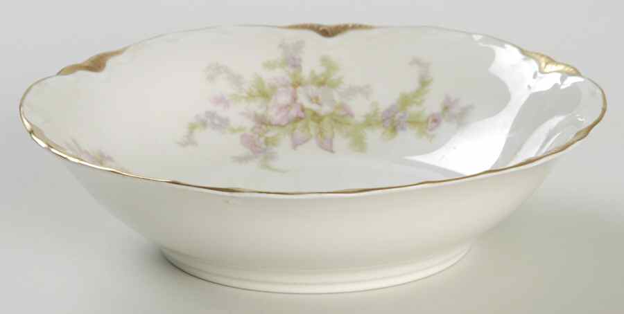 Apple Blossom (Gold Trim & Daubs) Coupe Cereal Bowl by Warwick-1