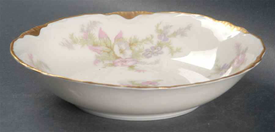 Apple Blossom (Gold Trim & Daubs) Fruit/Dessert (Sauce) Bowl by Warwick-1