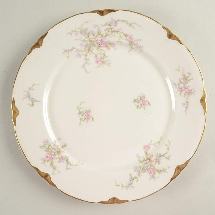 Apple Blossom (Gold Trim & Daubs) Dinner Plate by Warwick-1