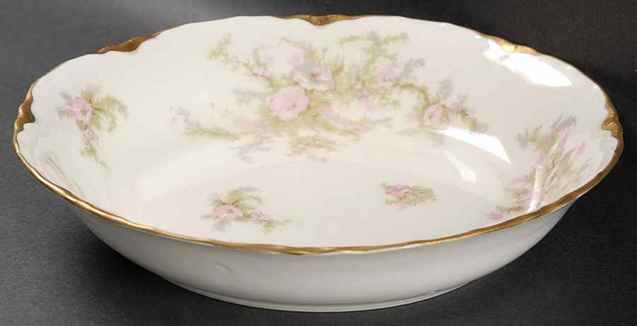 Apple Blossom (Gold Trim & Daubs) Coupe Soup Bowl by Warwick-1