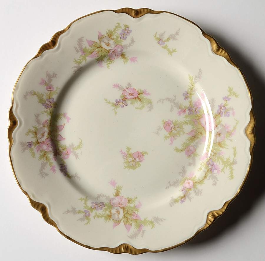 Apple Blossom (Gold Trim & Daubs) Salad Plate by Warwick-1