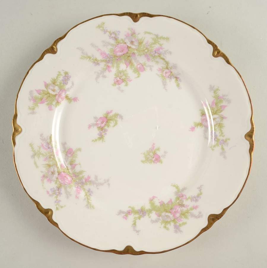 Apple Blossom (Gold Trim & Daubs) Dinner Plate by Warwick-1