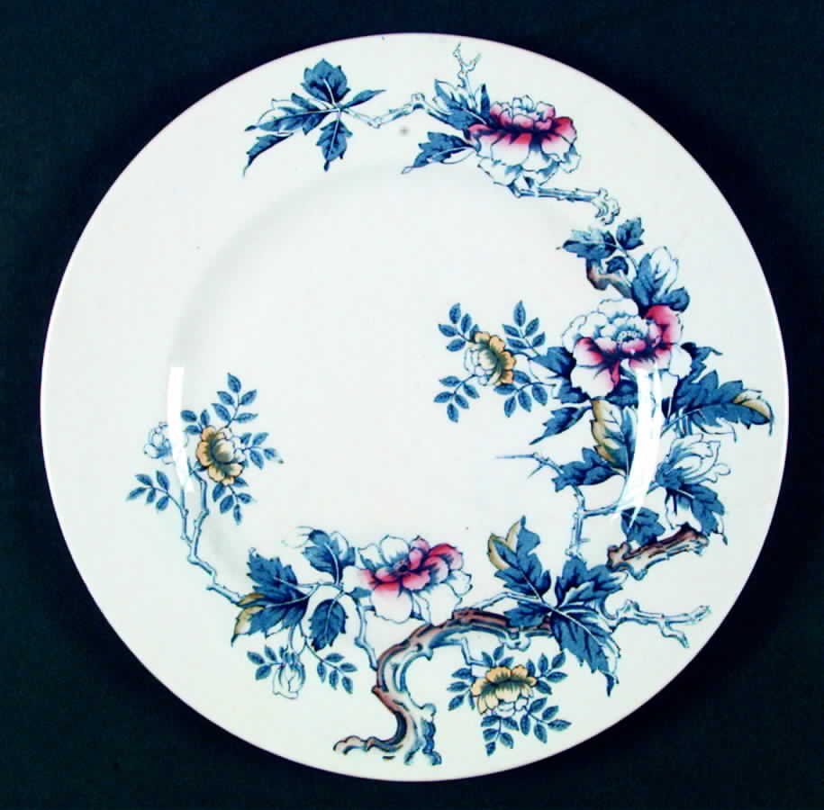 Ashbourne Blue Multicolor Dinner Plate by Wood & Sons-1
