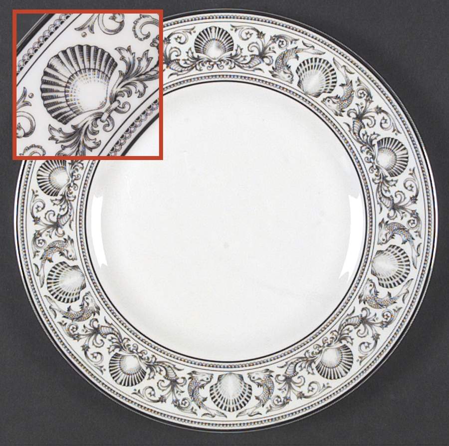 Dolphins Platinum Accent Salad Plate by Wedgwood-1